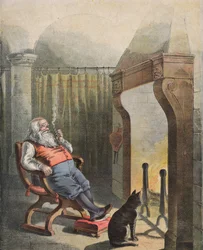 Illustration für Die Nacht vor Weihnachten (Chromolithographie)