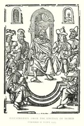 Illustration aus der Ausgabe von Homer, veröffentlicht in Venedig 1525 (Lithografie)