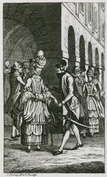 Illustration in Harriss List, Ausgabe von 1773