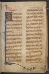 Bild von König Ine aus den Statuten von England, Cotton Manuskript Claudius D II