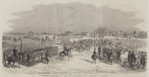 Kaiserliches Hauptquartier im Lager von Chalons (Stich)
