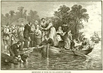 Einfuhr von Ehefrauen für die Siedler von Jamestown