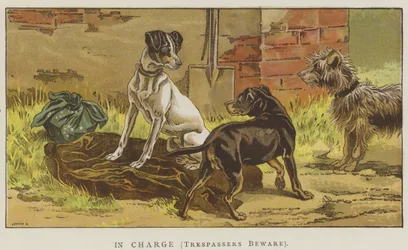 In Obhut, Betreten verboten (Chromolithografie)
