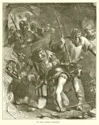 Im geheimen Durchgang