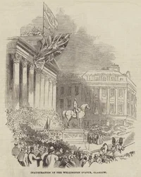 Einweihung der Wellington-Statue, Glasgow (Gravur)