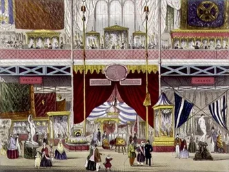Innenansicht der Großen Ausstellung - Ägypten, Türkei und Griechenland, von Chevanne, veröffentlicht von Read & Co.