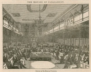 Innenansicht des House of Commons, Westminster, London