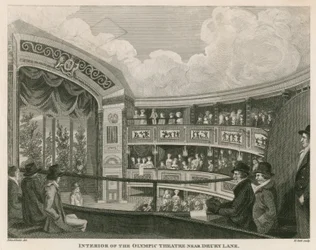 Innenraum des Royal Olympic Theatre, Wych Street, nahe Drury Lane, London