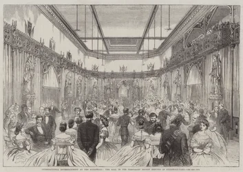 Internationales Unterhaltungsprogramm in der Guildhall, der Ball im temporären Salon im Guildhall-Yard