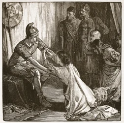 Interview zwischen Coriolanus und seiner Frau und Mutter