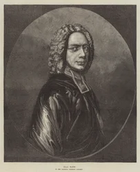 Isaac Watts, in der National Portrait Gallery (Stich)