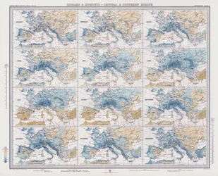 Isobaren und Isohyeten, Zentral- und Südeuropa