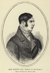 Jack Martin, der Meister der Rolls, nach einer Zeichnung von A. Wyvill, 1824