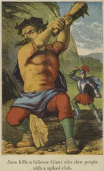 Jack tötet einen abscheulichen Riesen, der Menschen mit einem stacheligen Knüppel erschlug