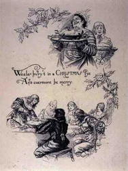Weihnachtsszene im jakobinischen Stil