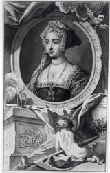 Jane Seymour, graviert von Jacobus Houbraken, 1746