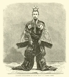 Japanischer Dolmetscher in Hofkleidung früherer Zeiten