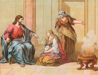 Jesus im Haus von Martha und Maria