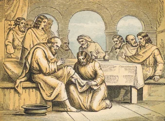 Jesus wäscht die Füße seiner Jünger