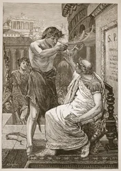 Julius Caesar lehnt die von Antonius angebotene Krone ab