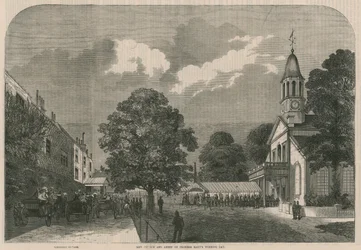 Kew Kirche und Grün am Hochzeitstag von Prinzessin Mary