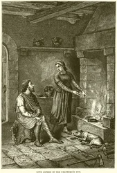 König Alfred in der Hütte des Viehhirten