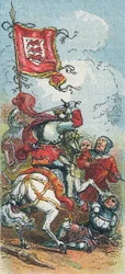 König Edward III. in der Schlacht von Crecy