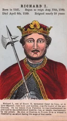 König Richard I (farbige Gravur)