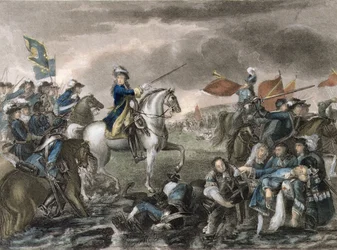 König Wilhelm III. (1650-1702) in der Schlacht am Boyne