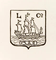 L & Co Schiff 1726 Logo verwendet von Longmans Green and Company