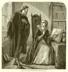 Lady Jane Grey und Roger Ascham, 1553