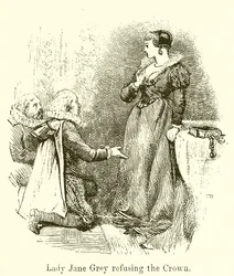 Lady Jane Grey lehnt die Krone ab