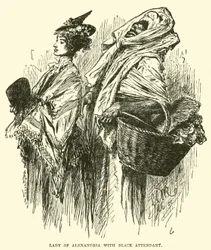 Dame von Alexandria mit schwarzem Diener