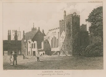 Lambeth Palace, wie er im Herbst 1829 erschien