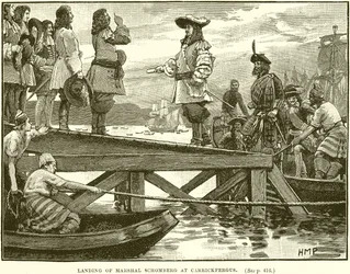 Landung von Marschall Schomberg in Carrickfergus