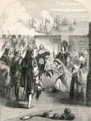 Landung der Prinzessin Henrietta, Illustration aus John Cassells Illustrierter Geschichte Englands, 1857
