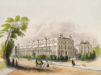 Lansdown Place, Cheltenham, graviert von Lithograph von M.D. Eichbaum, ca. 1845