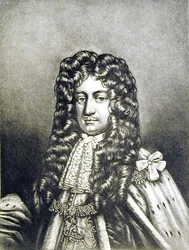Laurence Hyde (1641-1711) 1. Earl of Rochester, Illustration aus Portraits of Characters Illustrious in British History, graviert von Robert Dunkarton (Mezzotinto)
