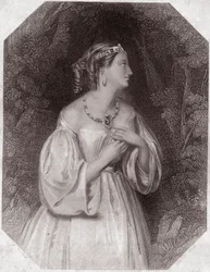 Lavinia, Tochter von Titus, Verlobte von Bassianus (Titus Andronicus oder La Tres Lamentable Roman Tragedie von Titus Andronicus) in - „Shakespeare