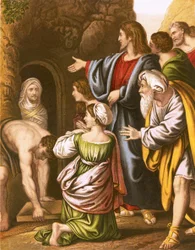 Lazarus wird von den Toten auferweckt
