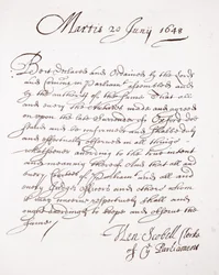 Brief von Henry Scobell, 20. Juni 1648
