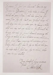 Brief von Charles I. an den Herzog von Buckingham