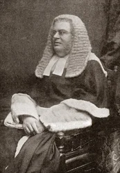 Lewis William Cave 1832-1897. Britischer Richter. Aus The Strand Magazine, veröffentlicht 1896