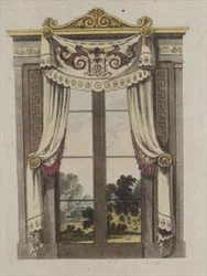 Bibliotheksfenstervorhänge, Tafel 70 aus Ackermann