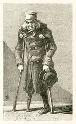 Lilly, der sein Bein bei Reparaturen in Westminster verlor