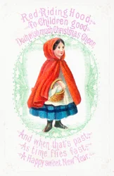 Rotkäppchen, Weihnachtskarte