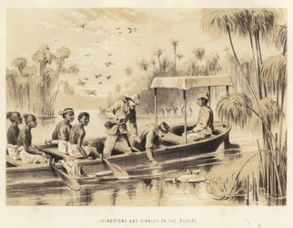 Livingstone und Stanley am Rusizi