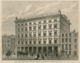 Londoner Straßenverbesserungen: Lewis und Allenbys Seidenlager in der Conduit Street