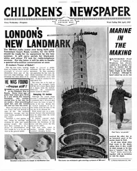 Londons neues Wahrzeichen: Der Post Office Tower, Titelseite der 