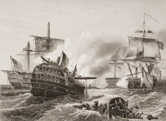 Lord Howes Sieg über die Franzosen, Illustration aus 